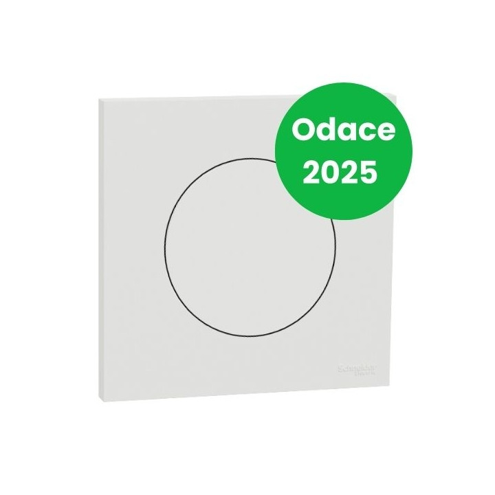 Schneider - Odace 2025 - LOT va-et-vient ou poussoir + plaque de finition - blanc craie - Réf : S920204+S920702