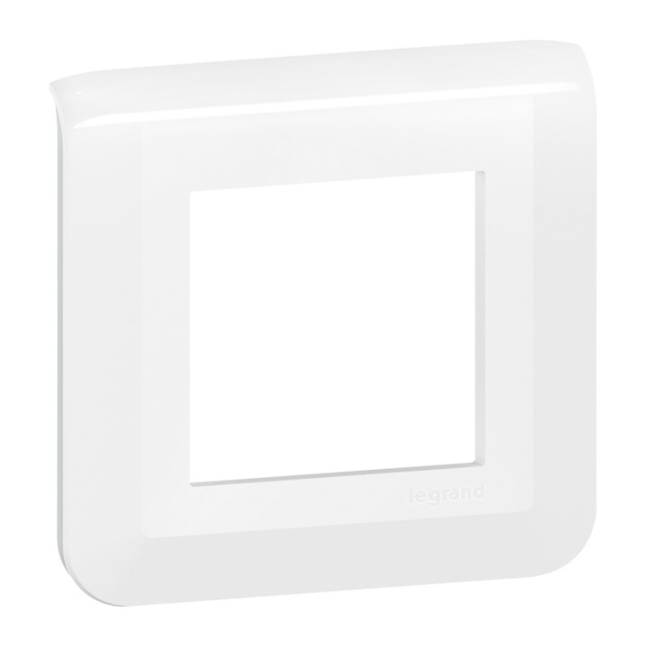 Legrand - Plaque de finition Mosaic 1 poste - 2 modules - EU - Réf : 277802L