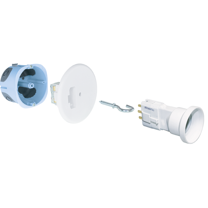 Eur'Ohm - KIT point de centre DCL encastré - Ø67 mm - avec douille DCL E27 - Réf : 53062
