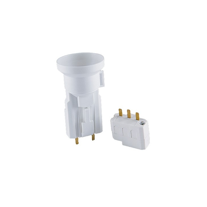 Legrand Batibox - LOT de 10 - Kit point de centre DCL BBC + Douille/Fiche SIB - Réf : 089377Lx10+11127x10