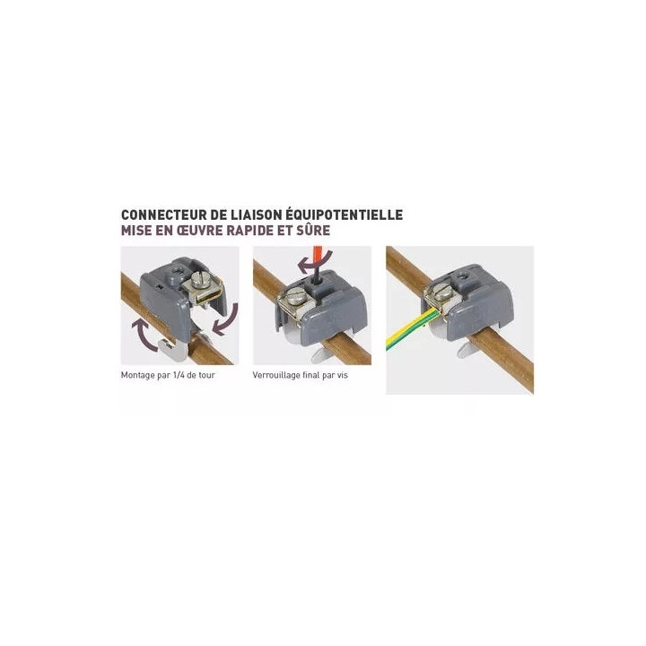 Legrand - Connecteur de liaison équipotentielle 18/22 mm - Réf : 034386