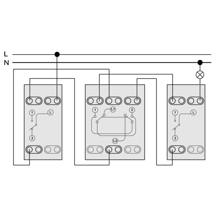 Schneider - Odace 2025 - permutateur - bornes automatiques - 10AX - blanc craie - Réf : S920205
