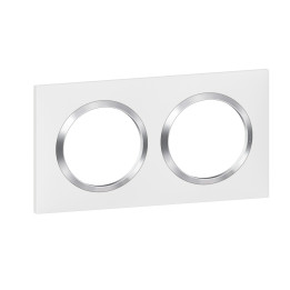Legrand Dooxie - Plaque de Finition carrée 2 poste finition blanc - Réf : 600842