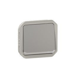 Legrand Plexo - Interrupteur témoin avec voyant - 10A - 250V - étanche - IP55/IK08 - Gris - 069512L