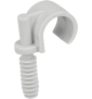 Eur'Ohm - Lot de 100 Clips avec cheville type parapluie pour tubes ou gaine de Ø25 mm - Gris - Réf : 43437