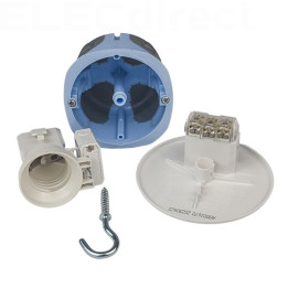 Eur'Ohm - KIT point de centre DCL encastré - Ø67 mm - avec douille DCL E27 - Réf : 53062