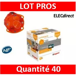 Legrand Batibox - LOT de 40 Boîte multimatériaux 1 poste profondeur 40 mm - 080101x40