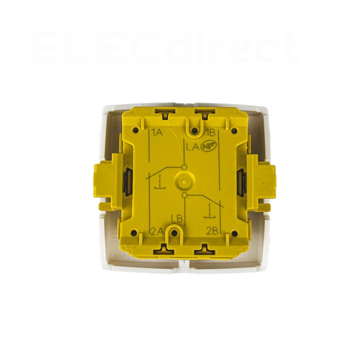Legrand - Transformeur double 5 en 1 - interrupteur - va et vient - poussoir double - Saillie - Composable - Réf : 086120L