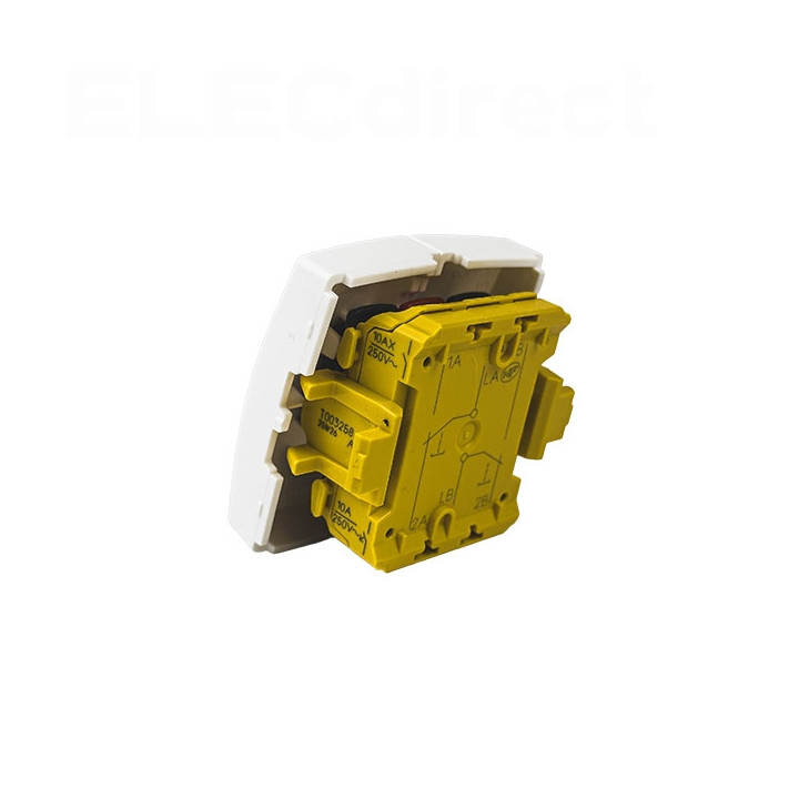 Legrand - Transformeur double 5 en 1 - interrupteur - va et vient - poussoir double - Saillie - Composable - Réf : 086120L