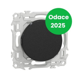 Schneider - Odace 2025 - va-et-vient ou poussoir - 10AX - noir onyx - Réf : S940204