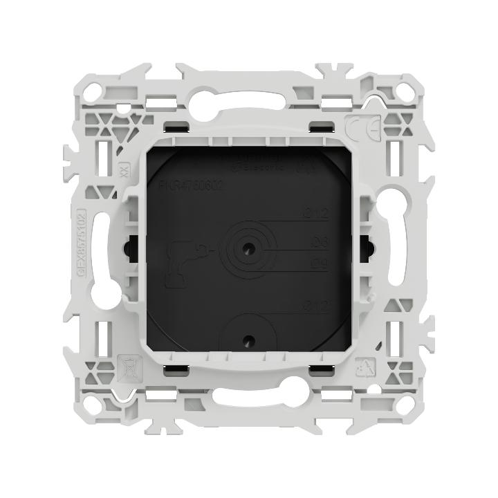 Schneider - Odace 2025 - Obturateur - pré-perçage pour sortie de câble - noir onyx - Réf : S940666