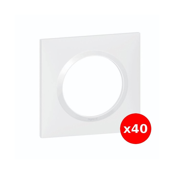 Legrand - Plaque Legrand Dooxie carrée 1 poste finition blanc - 600801