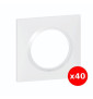 Legrand Dooxie - LOT de 40 plaques carrée 1 poste finition blanc - Réf : 600801x40