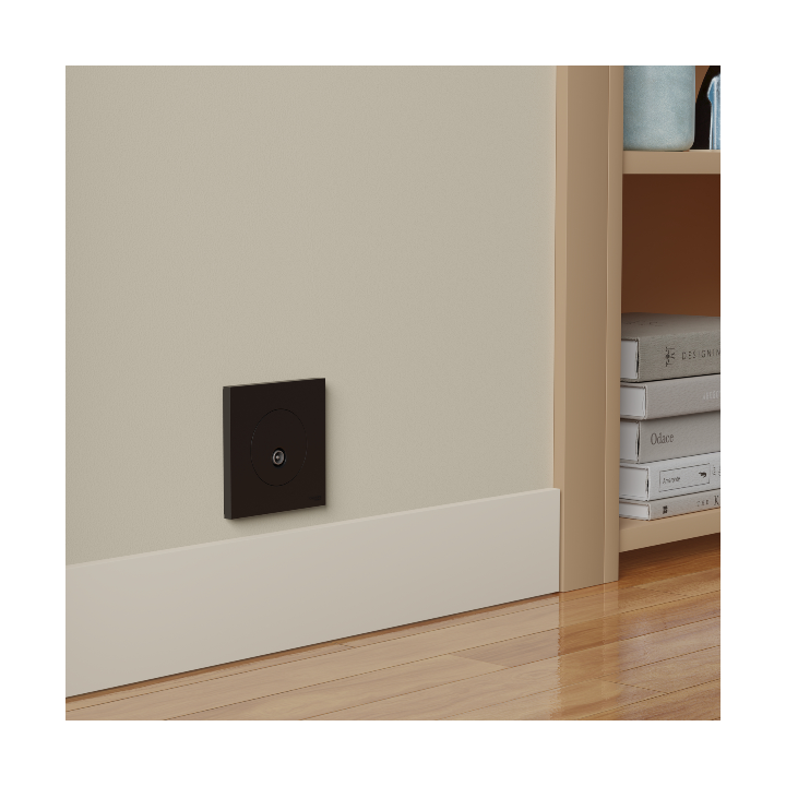 Schneider - Odace 2025 - prise TV simple mâle - sortie coaxiale - noir onyx - Réf : S940445