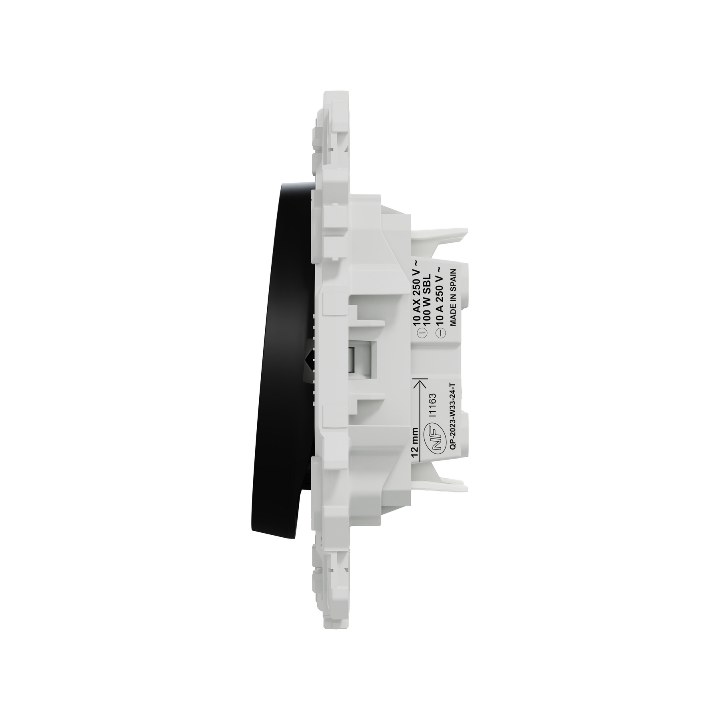 Schneider - Odace 2025 - double va-et-vient ou poussoir - 10AX - noir onyx - Réf : S940214