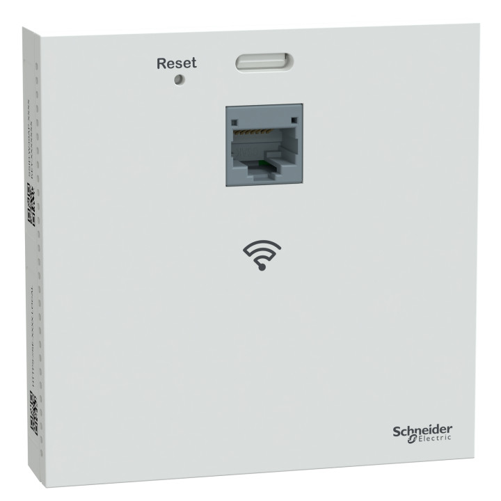 Schneider - Prise RJ45 Pt Acces WiFi bibande POE - WIFI 4-5-6 -1GBIT - blanc - Réf : VDIR20491