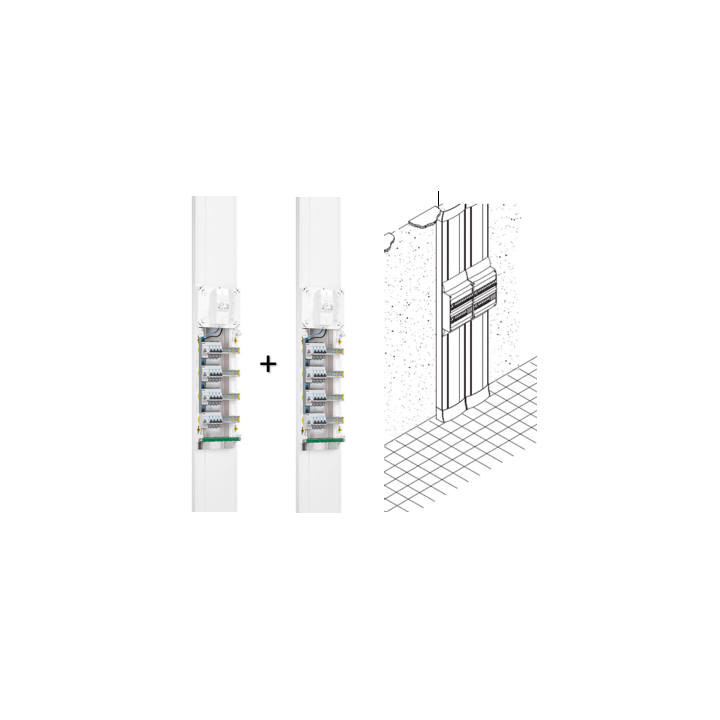 Legrand - Kit GTL 13M - 030037 X 2 - 65 x 250 mm - Avec couvercle complet - long. réglable - 2,45 à 2,60m - 030037x2
