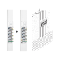 Legrand - Kit GTL 13M - 030037 X 2 - 65 x 250 mm - Avec couvercle complet - long. réglable - 2,45 à 2,60m - 030037x2