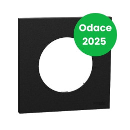 Schneider - Odace 2025 - plaque de finition 1 poste - couleur noir onyx - Réf : S940702