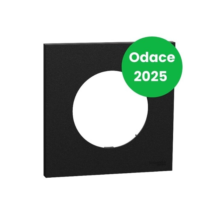 Schneider - Odace 2025 - plaque de finition 1 poste - couleur noir onyx - Réf : S940702