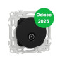 Schneider - Odace 2025 - prise TV simple mâle - sortie coaxiale - noir onyx - Réf : S940445