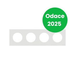 Schneider - Odace 2025 - plaque de finition 4 postes - couleur Blanc craie - Réf : S920708