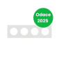 Schneider - Odace 2025 - plaque de finition 4 postes - couleur Blanc craie - Réf : S920708