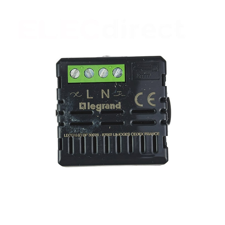 Legrand - Céliane 2024 - Variateur avec ou sans neutre - 200W - LED - Noir - COMPLET - 1 poste - Réf : CZ0408 + CP0101