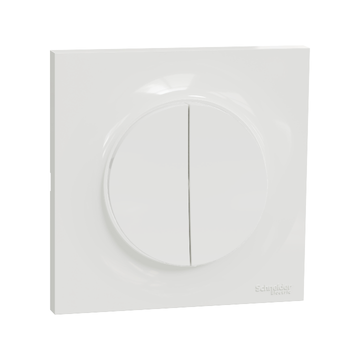 Schneider Odace - Va-et-vient + Poussoir Complet - 250V - Réf : S520285+ S520702