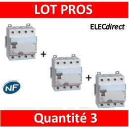 LEGRAND - Interrupteur différentiel DX3-ID 4P 40A - 30mA - AC - 411661x3