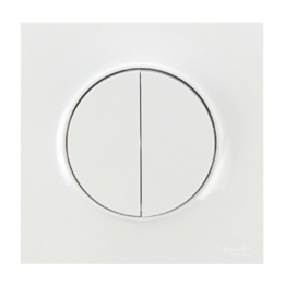Schneider Odace - Double Poussoir 10A Complet - 250V - Réf : S520216+S520702