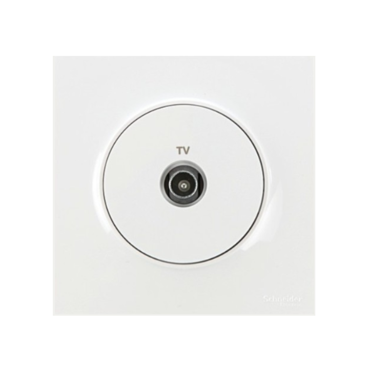 Schneider Odace - Prise TV simple Complet - Réf : S520445 + S520702