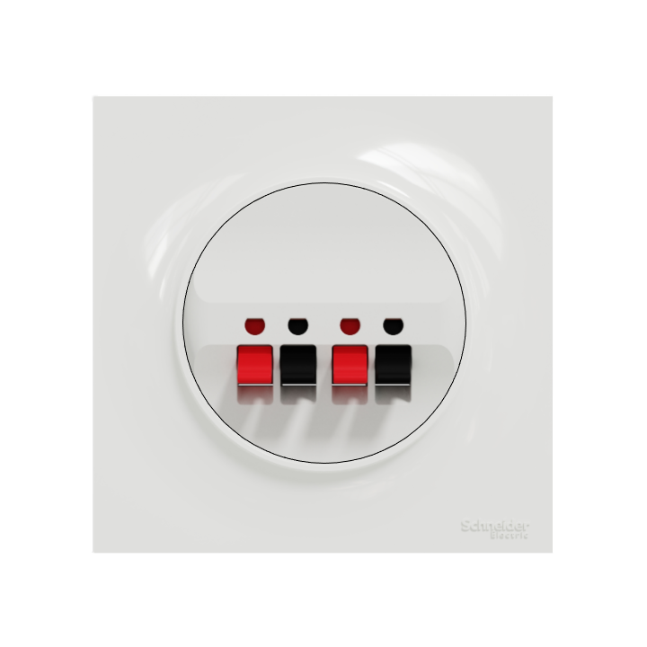 Schneider Odace - Prise haut-parleur 2 sorties - Réf : S520488+S520702