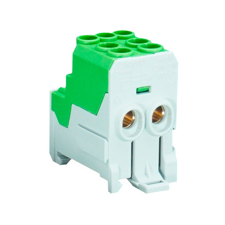 DIGITAL ELECTRIC - Bornier de répartition TERRE - 200A - 1x70 + 1x35 + 6x16 mm² - Réf : 41570