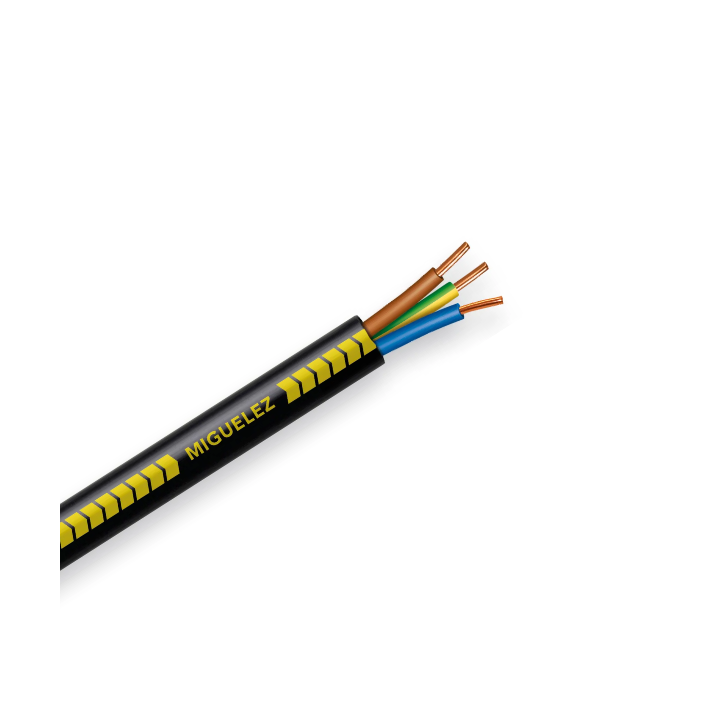 Câble rigide U-1000 R02V 3G2,5 - Couronne de 25 mètres - Réf : CABLER2V3G25C25