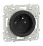 Schneider - Prise de courant Odace - Anthracite - 2P+T - 16A - 250V - Bornes auto - Réf : S540059