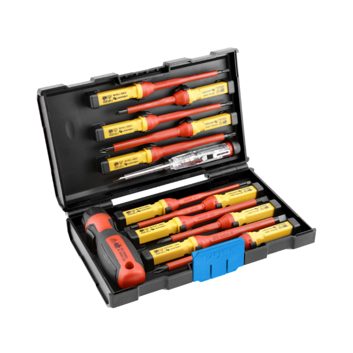 Hogert - Tournevis - jeu de 13 pièces - isolés 1000V - Réf : HT1S997