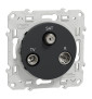 Schneider - Prise TV-FM-SAT Odace - Anthracite - Réf : S540461