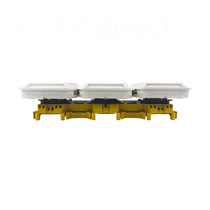 Legrand - Plexo - Triple prise 2P+T - 16A - 230V - composable - précâblée - horizontale - IP55/IK07 - Réf : 069644L