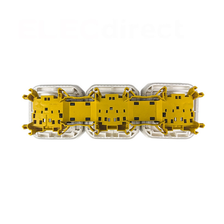 Legrand - Plexo - Triple prise 2P+T - 16A - 230V - composable - précâblée - horizontale - IP55/IK07 - Réf : 069644L