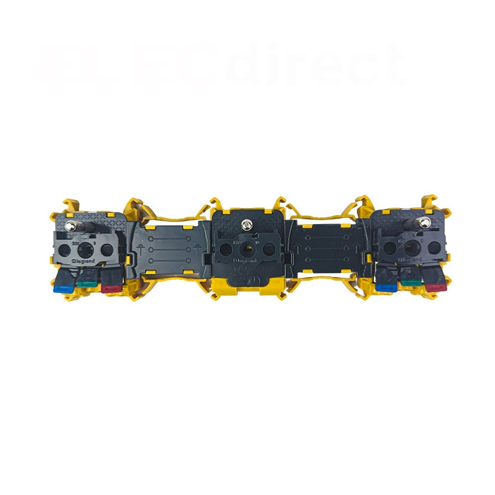 Legrand - Plexo - Triple prise 2P+T - 16A - 230V - composable - précâblée - horizontale - IP55/IK07 - Réf : 069644L