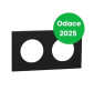 Schneider - Odace 2025 - plaque de finition 2 postes - couleur noir onyx - Réf : S940704