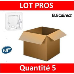 Legrand Mosaic - Cadre saillie 1 poste - prof 40 - 2 modules - 080281x5