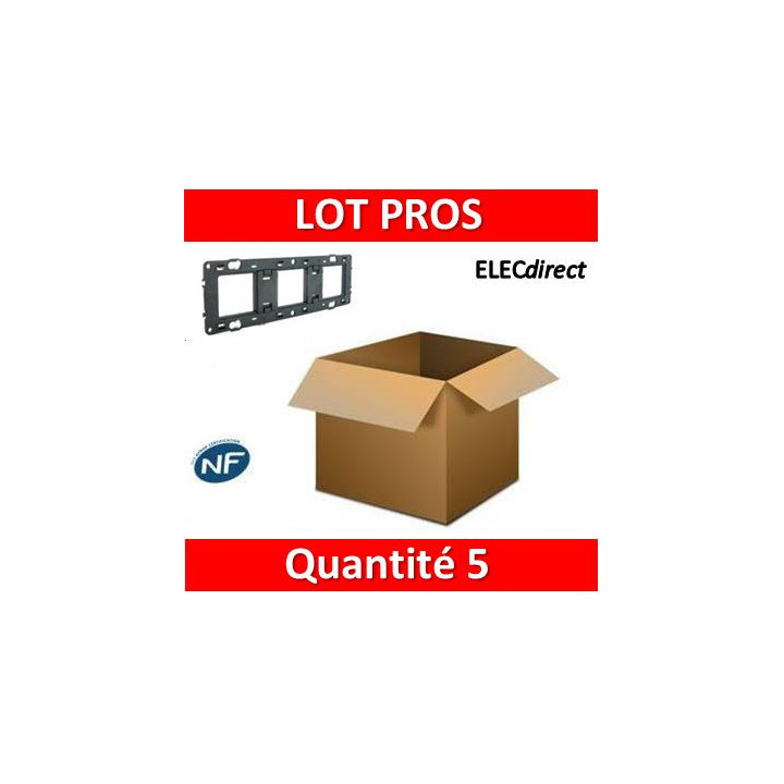 Legrand - Support 3 postes (6M) - Mosaic/Céliane - Fixation VIS - 3 x 2 modules - 080253x5