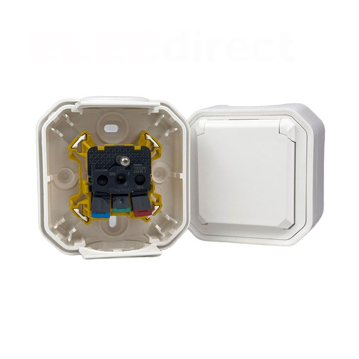 Legrand - Plexo - Prise de courant 2P+T 16A étanche - Saillie- IP55/IK08 - Blanc - Réf : 069781L