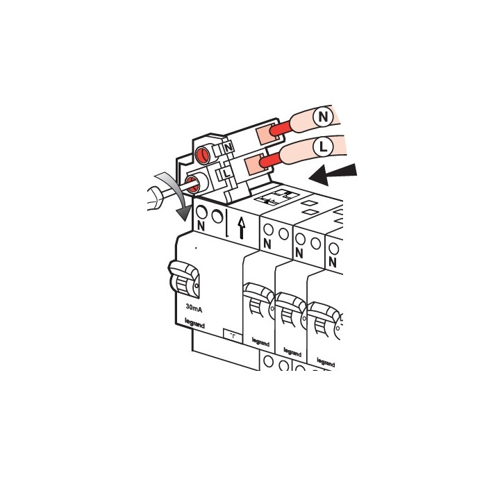 LEGRAND - ID DX3 2P - 63A - 30mA - Type A - alimentation câble - Réf : 411651+405209