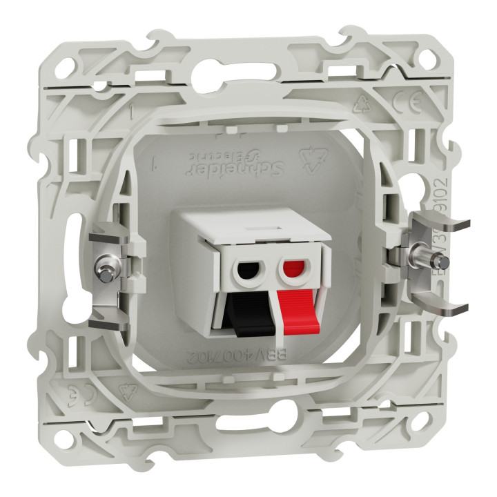 Schneider Odace - Prise haut-parleur 1 sortie - Réf : S520487+S520702