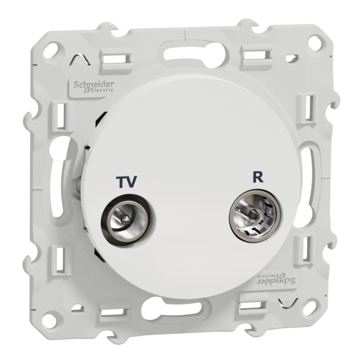 Schneider - Prise TV/FM Odace - Blanc - Réf : S520451