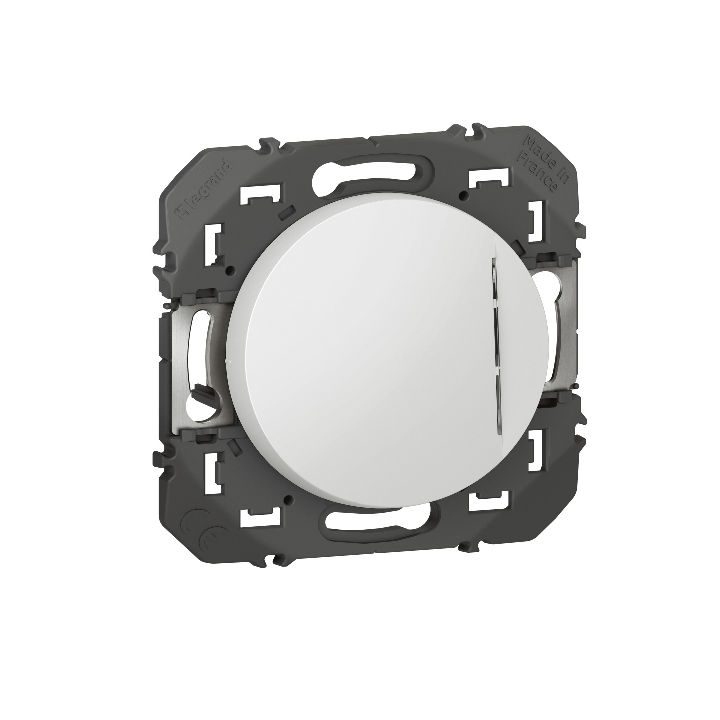 Legrand - Dooxie - Poussoir lumineux simple - 6A - 250V - Finition Blanc - Réf : 600016