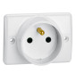 Legrand - Prise à encastrer pour plinthe 2P+T 16A 250V~ blanc - Réf : 050860